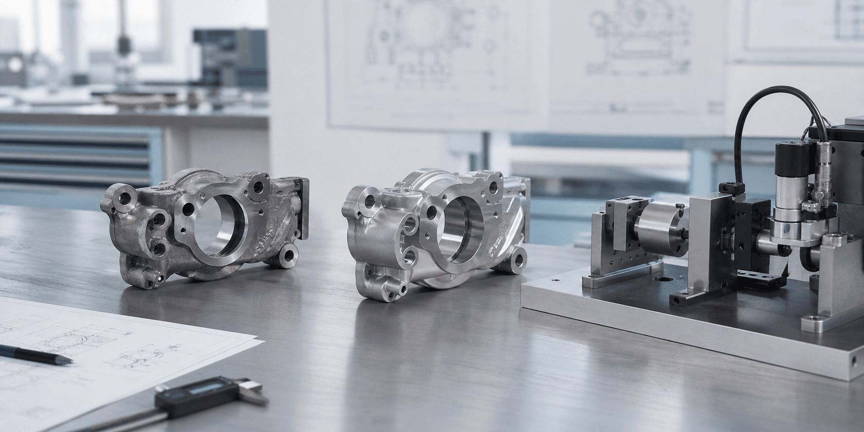 Bauteile einer neuen Produktgeneration zwischen Entwicklung und Erprobung