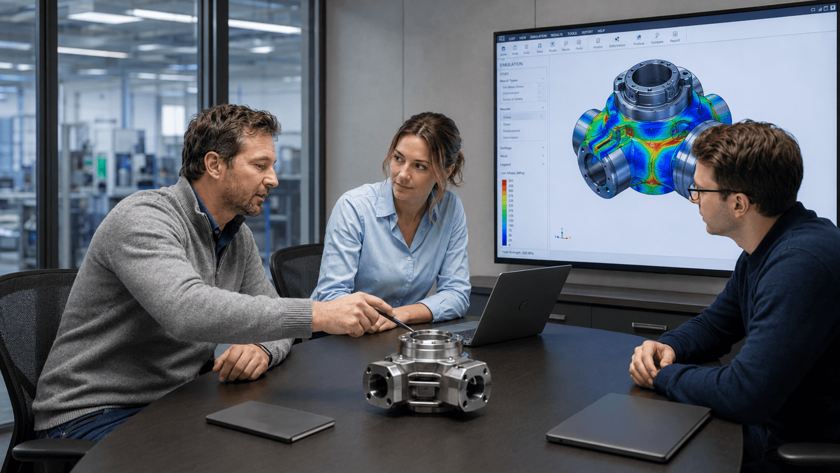 RelTest Experten analysieren ein technisches Bauteil und Ausfallmechanismen
