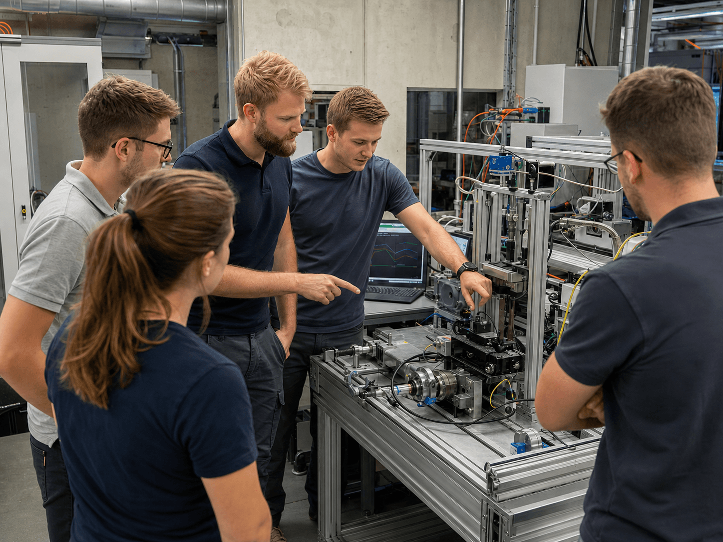 RelTest Experten bewerten Versuchsdaten an einem technischen Prüfstand