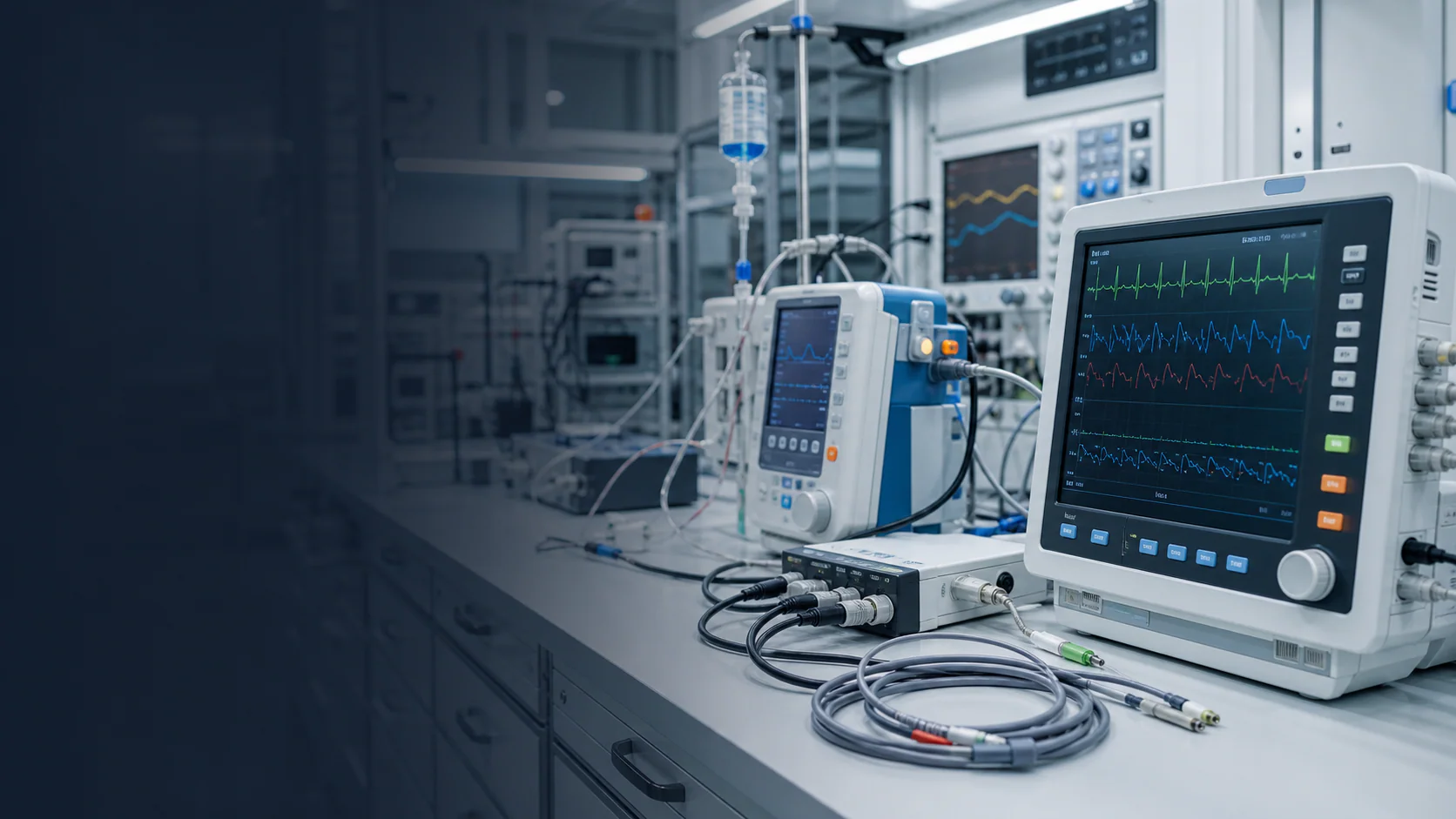 Medizintechnisches System in einer technischen Entwicklungs- und Prüfumgebung