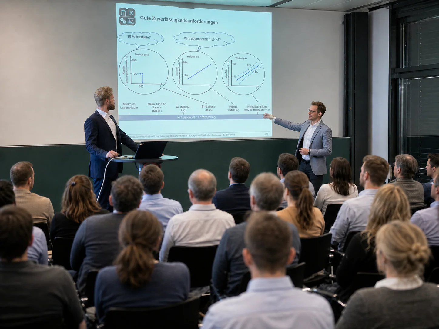 RelTest Experten vermitteln Zuverlässigkeitstechnik in einer Vor-Ort-Schulung